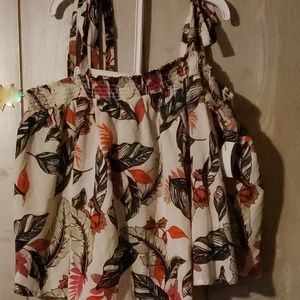 Crop top with tie straps